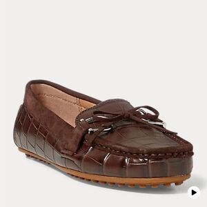 Ralph Lauren leather loafer In brown size 6B new
